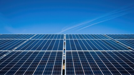Obraz premium Solar Panels Against a Blue Sky