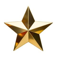 a gold star isolated png on a transparent background