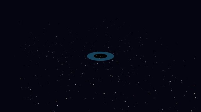 Black hole consuming stars in space