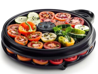 Compact food dehydrator isolated on white background