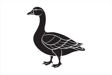 Goose silhouette  vector illustration, Goose silhouette bundle 