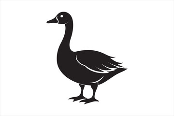 Goose silhouette  vector illustration, Goose silhouette bundle 