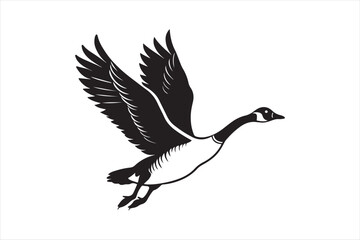 Goose silhouette  vector illustration, Goose silhouette bundle 