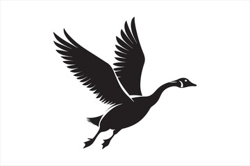 Goose silhouette  vector illustration, Goose silhouette bundle 