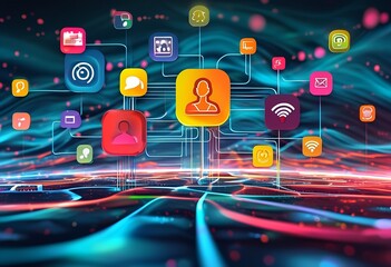 Obraz premium quantum network