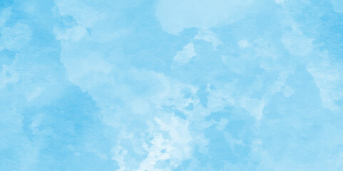Pastel blue paper texture pattern background with space,This watercolor design with watercolor texture on white background,Artistic blue watercolor splash,Bright painted sky blue watercolor background