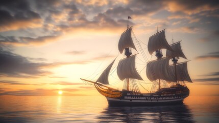 historically accurate image of the British HMS Victory ship during the American revolutionary war period
