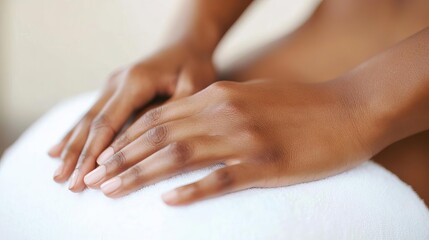 Close-up of hands massaging essential oils into the skin, focus on wellness and rejuvenation