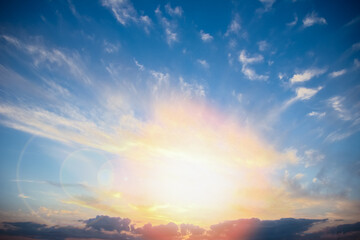 A beautiful sky clouds in nature in an atmosphere of clean air