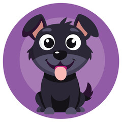 Minimalist Black Dog Logo Icon Modern Pet Silhouette Design for Branding and Identity