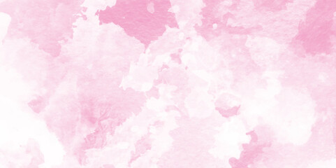 Pink watercolor stain on white with a soft transition.Grunge background frame Soft pink watercolor background,poster, banner and cover design. Hand drawn flower illustration for Valentines Day.