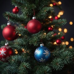 Obraz premium Cheerful ornaments enhance the spirit of the season