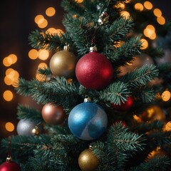 Fototapeta premium Cheerful ornaments light the way