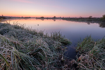 sunrise over the river