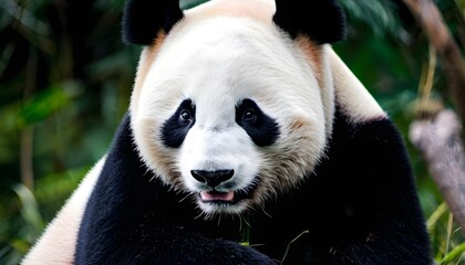 Fototapeta premium A view of a Giant Panda