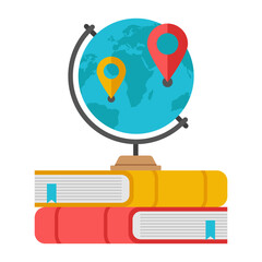 An icon design of global location 

