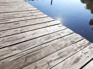wooden pier on the lake