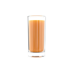 Juice glass isolated on white background