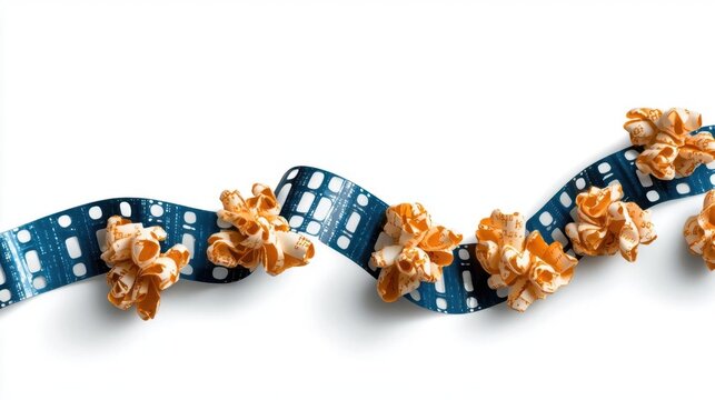 A photostock of an empty film strip frame on a transparent background, perfect for film or nostalgia concepts.