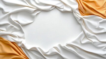 A photostock of white fabric with subtle crumples, for textile or material themes.