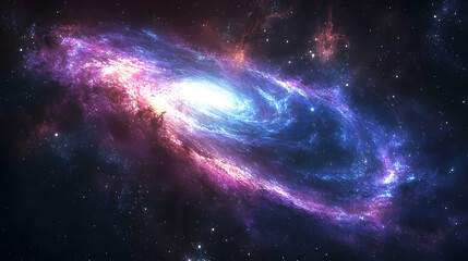 Obraz premium An Enchanting Display of Spiraling Luminescent Galaxies in a Velvety Black Void