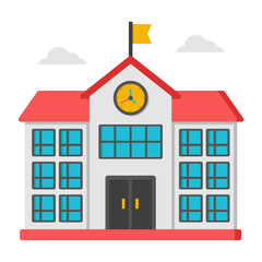 A trendy design icon of school

