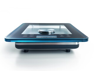 Kitchen scale with a digital display isolated on white background