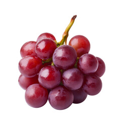 red grapes bunch isolated on white background. Generative AI