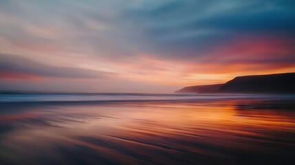   Sunset on Beach - Blurry Image