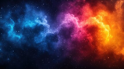 Obraz premium Colorful nebula cloud of gas and dust forming in outer space