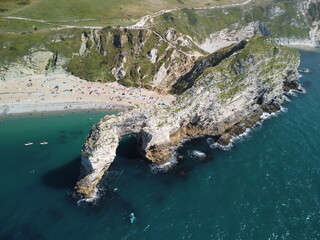 view of durdle door from the sea
