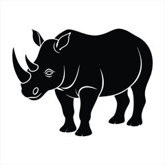 Rhinoceros silhouette vector