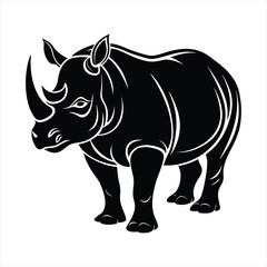 Rhinoceros silhouette vector