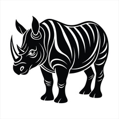Rhinoceros silhouette vector