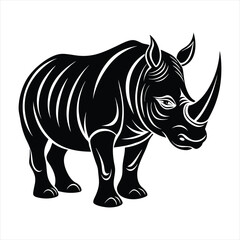 Rhinoceros silhouette vector