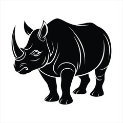 Rhinoceros silhouette vector