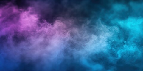 Obraz premium Blue, pink, and purple smoke against a black background - Backgrounds and Textures