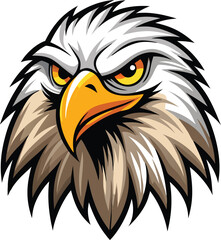 Fototapeta premium Powerful Bald Eagle Head Mascot Illustration