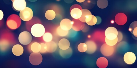 Obraz premium Blurry image of a bunch of lights on a dark background - Abstract