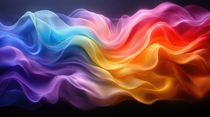 Obraz premium Abstract background with colorful waves flowing in the dark