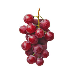 Fototapeta premium red grapes bunch isolated on white background. Generative AI