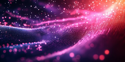 Glowing abstract futuristic connection background with digital technology elements in a deep blue space, featuring smooth lines and light patterns new beautiful stock image illustration AI