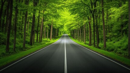 Obraz premium Road Through the Forest