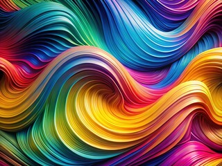 Fototapeta premium Explore dynamic wave patterns with modern textures and fluid shapes, featuring vibrant colors ideal for creative projects and compelling backgrounds that inspire artistry.