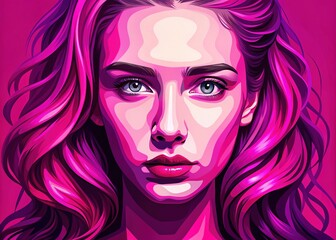Fototapeta premium Innovative pink vector design crafted with generative AI, perfect for modern art and graphic projects, enhancing visual appeal and creativity in contemporary design applications.