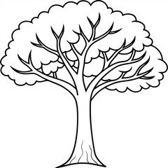 Elegant oak tree silhouette vector art illustration, perfect for luxury brand designs and high-end printable graphics. Ideal for nature-inspired, timeless décor.