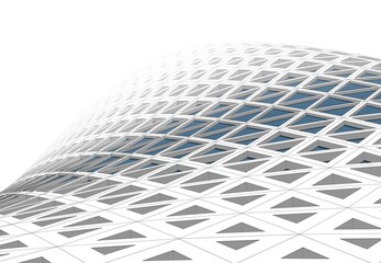 Naklejka premium Abstract futuristic architecture 3d illustration