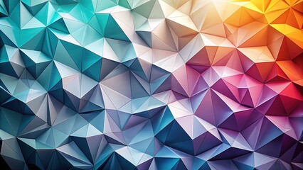 Obraz premium Sophisticated abstract background featuring a white and grey gradient polygon pattern, perfect for contemporary design projects and innovative creative applications. Ideal for modern aesthetics.