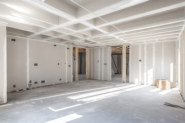 Incomplete commercial space with electrical work and new drywall Lincoln NE USA