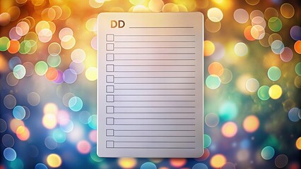 This minimalist planner checklist template features a realistic vector style, designed for an efficient bullet journal experience. Perfect for organizing your daily to-do list seamlessly.